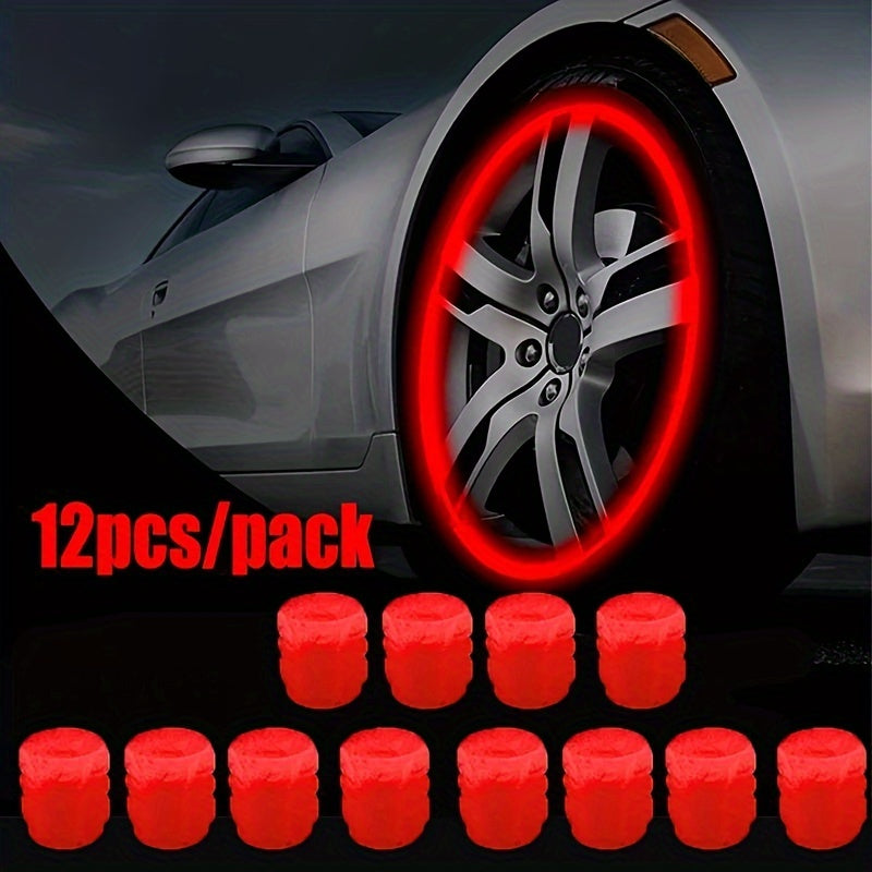 Fluorescent Night Glowing Car Motorcycle Bicycle Wheel Valve Stem Caps