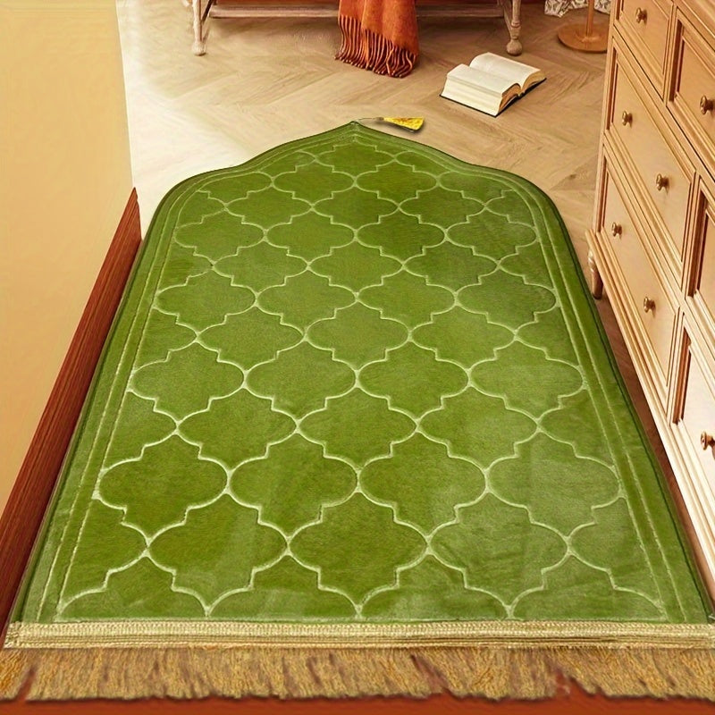 Мягкий толстый ковер с кисточками из нескользящего, впитывающего воду материала для гостиной и столовой, большой однотонный квадратный ковер