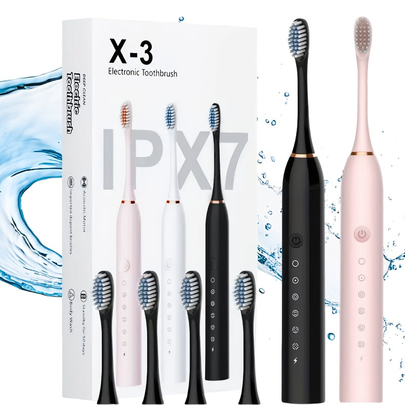 Kattalar uchun qayta to'ldiriladigan elektr tish cho'tkasi, bir nechta rejimlar va cho'tka boshlariga ega