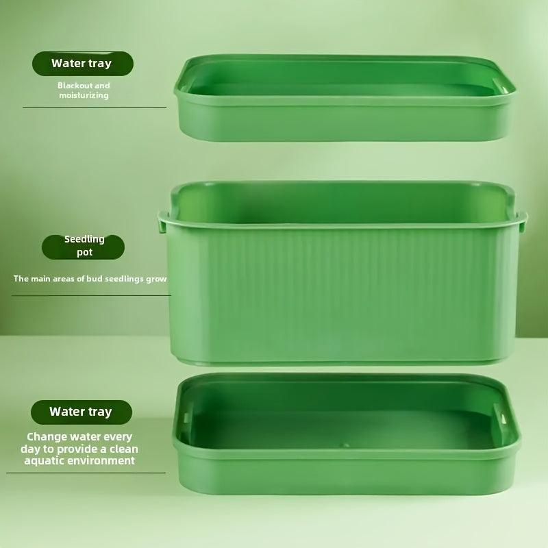 Plastic Seedling Tray for Microgreens and Vegetables 19.99x9.5x15.01cm with Drainage