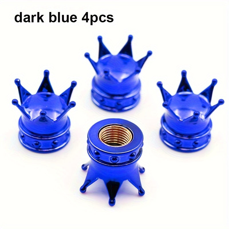Universal Tire Valve Caps Crown Style Car Bicycle Motorcycle Decorations