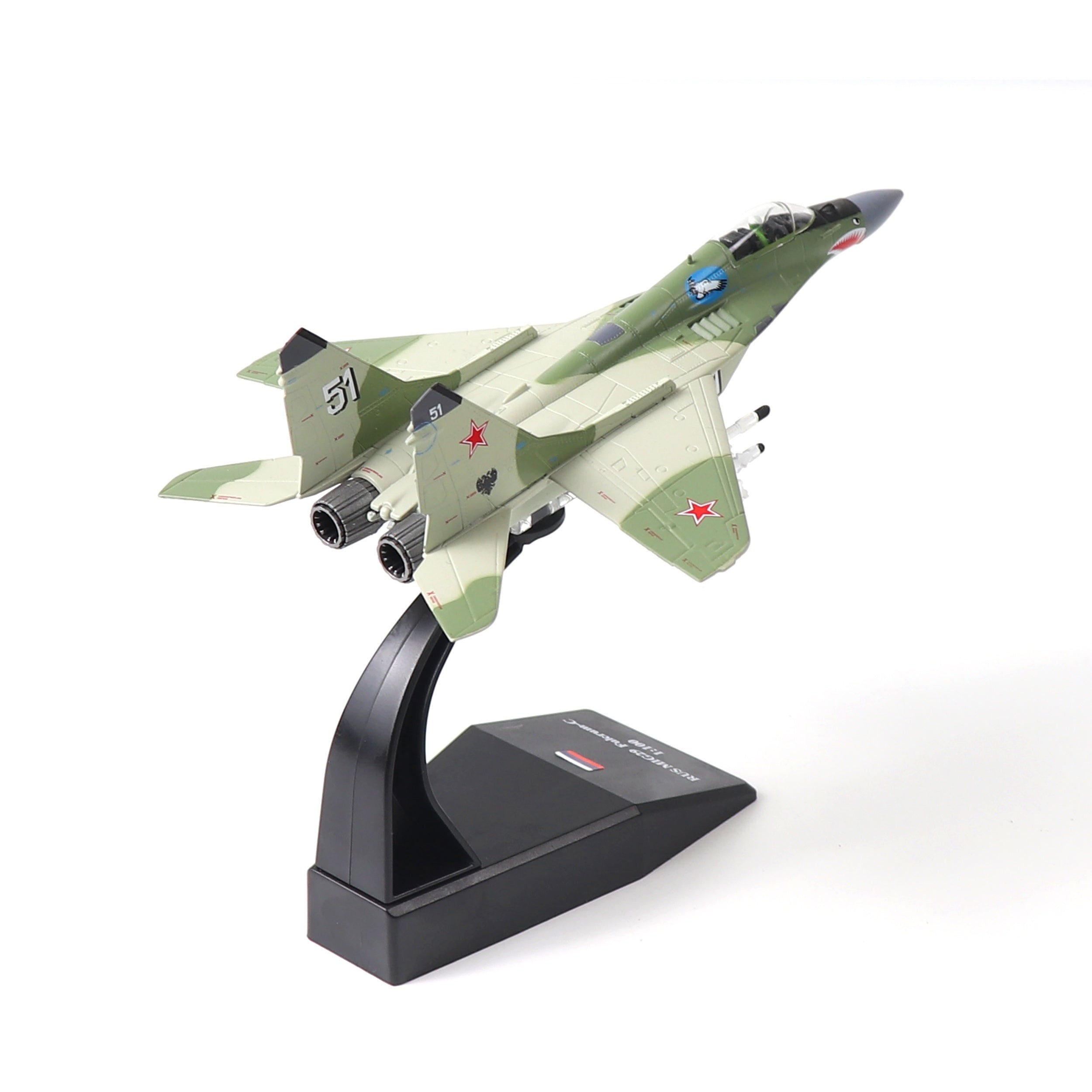 Модель самолета Mig-29 из сплава масштаба 1/100 для коллекционеров и подарков