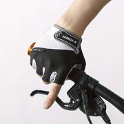 Unisex Breathable Polyester Half-Finger Cycling Gloves with Silicone Palm