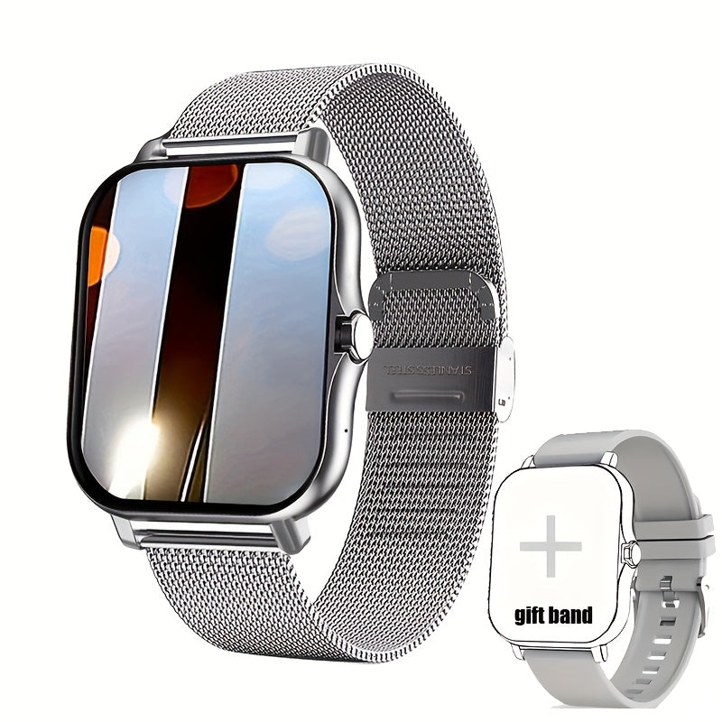 Gender-Neutral Smartwatch with Color Touch Screen, Personalized Dial, Compatible with Android and iOS