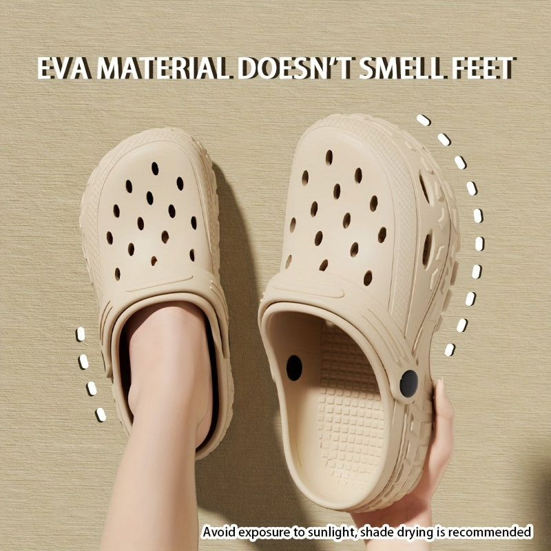 Unisex Summer Rubber Sandals Slip-On Outdoor Indoor Leisure Shoes