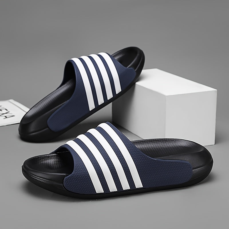 Unisex Striped EVA Slides Non-Slip Durable Indoor Outdoor Casual