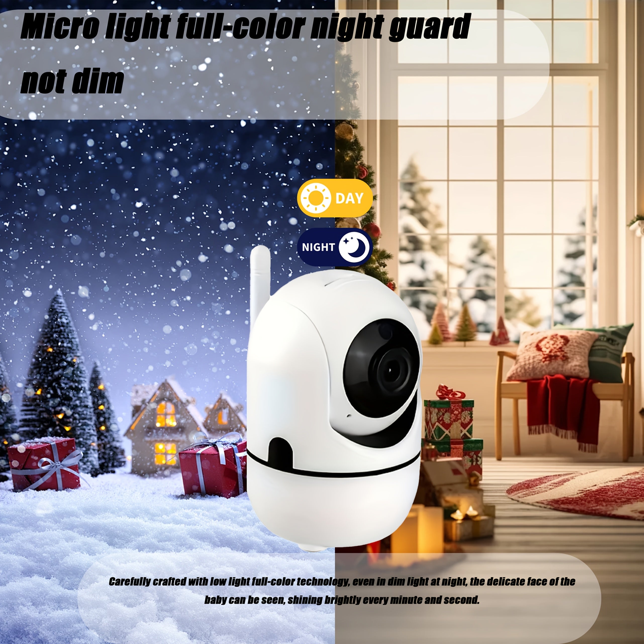 Wireless Security Camera 1080P with AI Human Tracking Motion Detection Two-Way Audio Indoor Outdoor