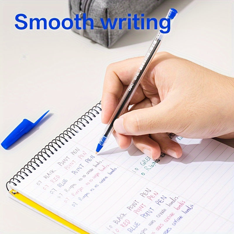 12 Pack Blue Ballpoint Pens with Bullet Tip and Low Viscosity Ink