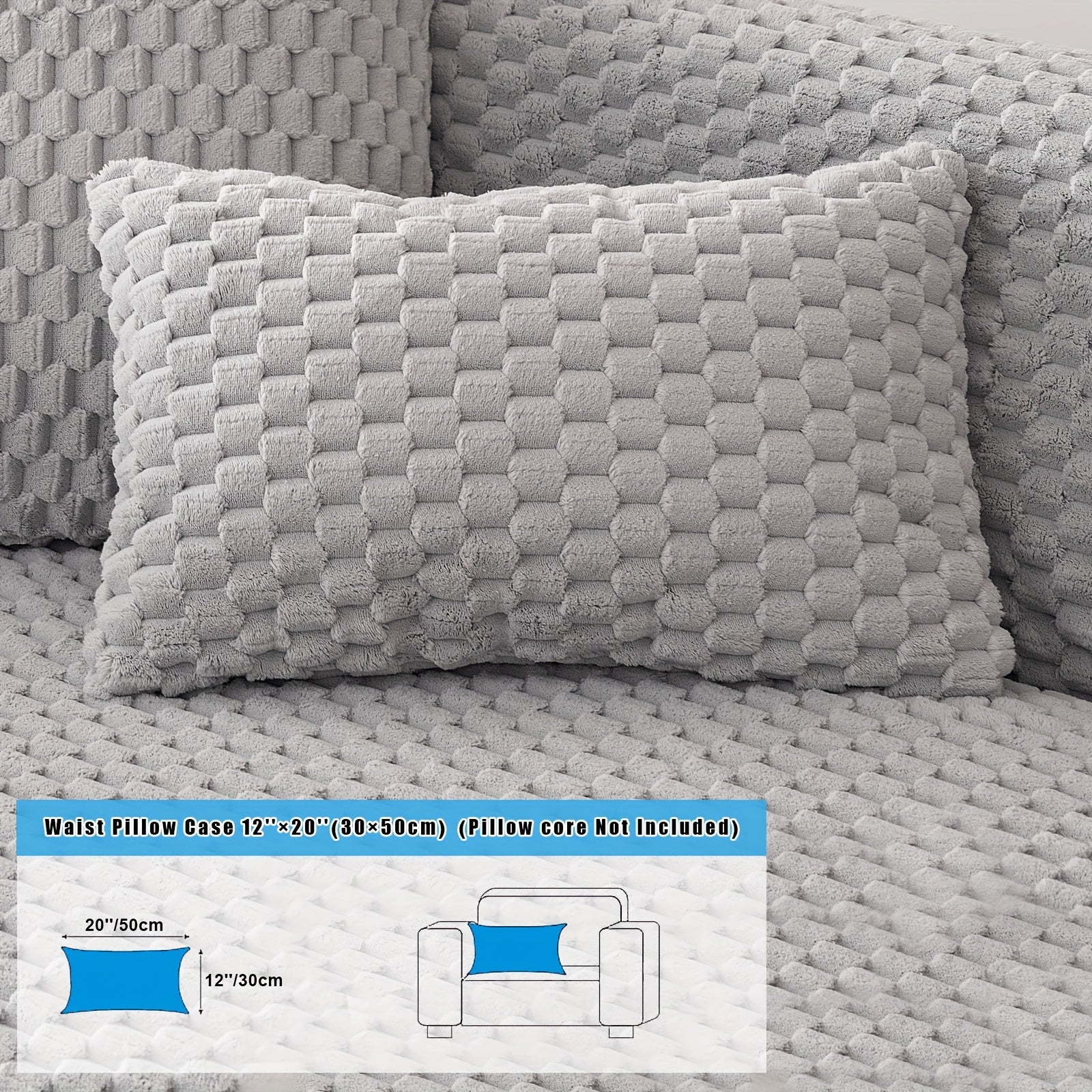 Velvet Sofa Cover Non-Slip Pet-Friendly Thick Furniture Slipcover for Armchairs and Sectionals