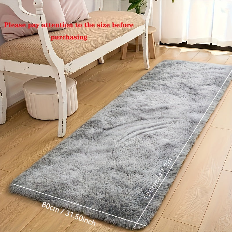 Plush Shaggy Area Rug Soft Polyester Fiber Easy to Clean Stain Resistant