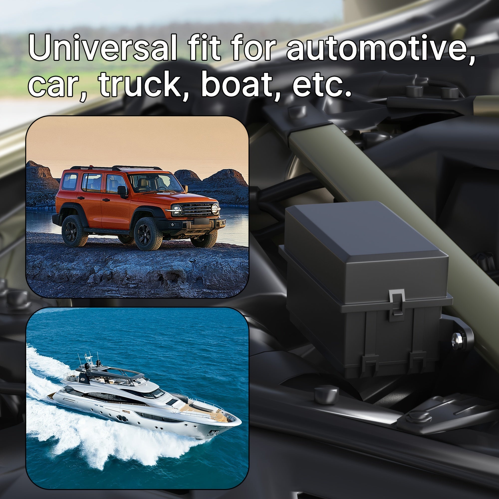 12V Automotive Fuse Box 6 Slots Car Relay Kit for Cars Trucks Boats