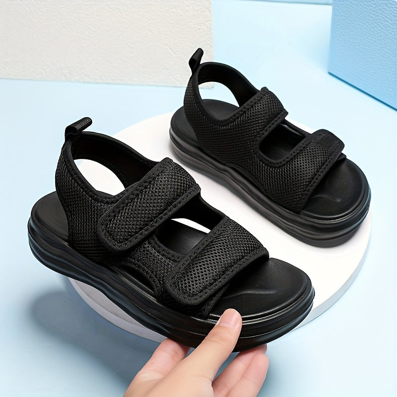 Boys Breathable Mesh Sandals with Non-Slip EVA Sole and Hook and Loop Closure
