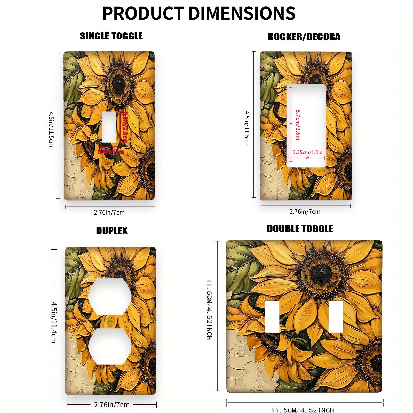 Sunflower Wall Plate Decorative Wall Decor for Bedrooms and Kitchens No Power Needed