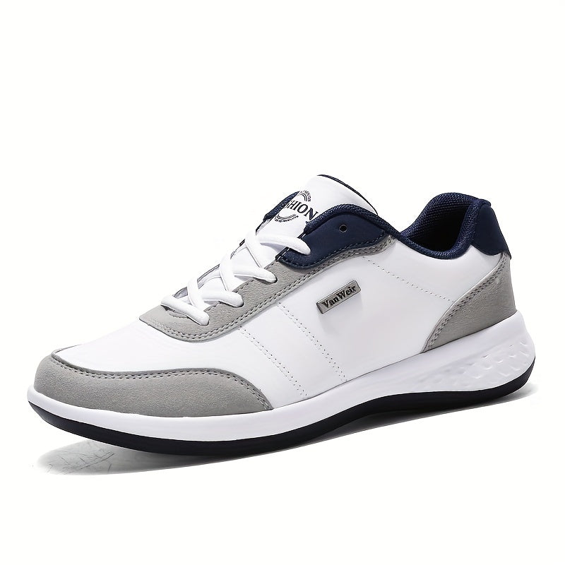 Men's Casual Striped Lace-Up Sneakers for Outdoor Walking