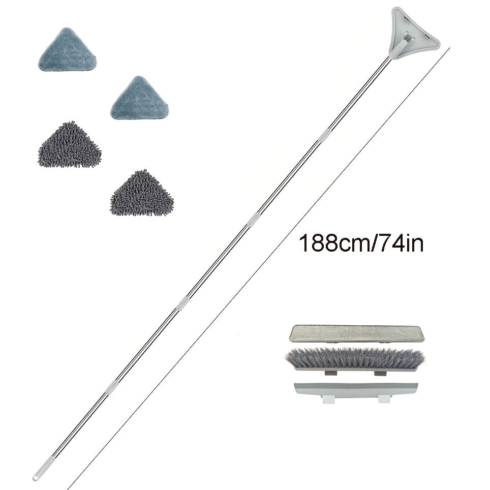 Ko‘p funksiyali mop devor padlari, derazalar, pol, shift va vanna uchun, 4 ta qayta ishlatiladigan pad bilan