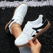Women Casual Sports Shoes Flat Breathable Sneakers Black White