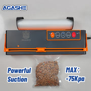 Vacuum Sealer Machine 75Kpa for 32cm Bags with Roll Holder Cutting Knife