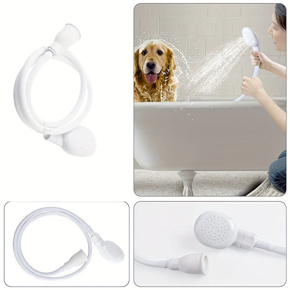 Pet Shower Attachment Set for Dogs and Cats Adjustable Hose Indoor Outdoor Use