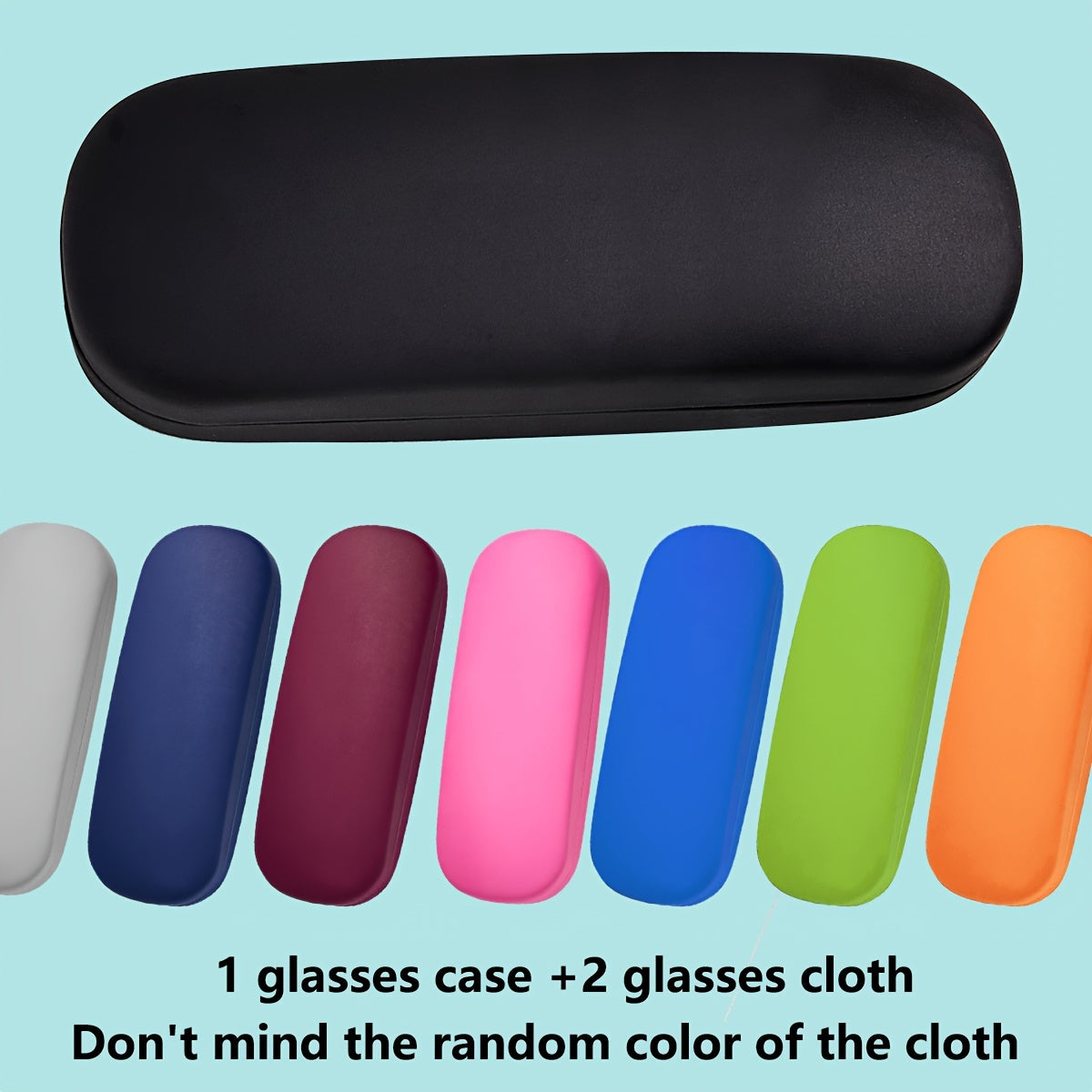 3-Piece Eyewear Accessories Set with Portable Glasses Case and Cloths for Men and Women