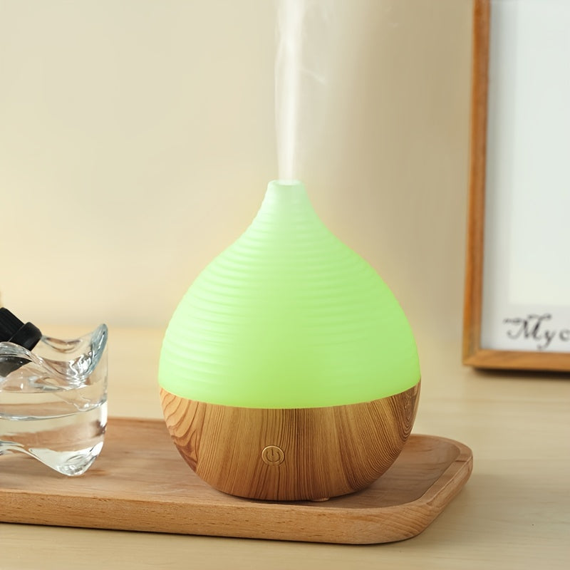 Wood Print Humidifier with Aromatherapy Diffuser for Home Office Travel Relaxation