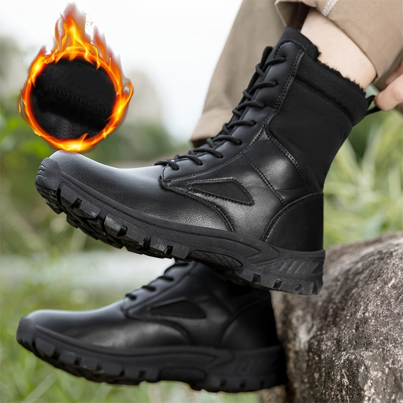 Women's Black Mid-Calf Boots All-Season Non-Slip Durable Outdoor Hiking