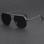 Men's Gold Geometric Aviator Sunglasses Stylish Sun Protection