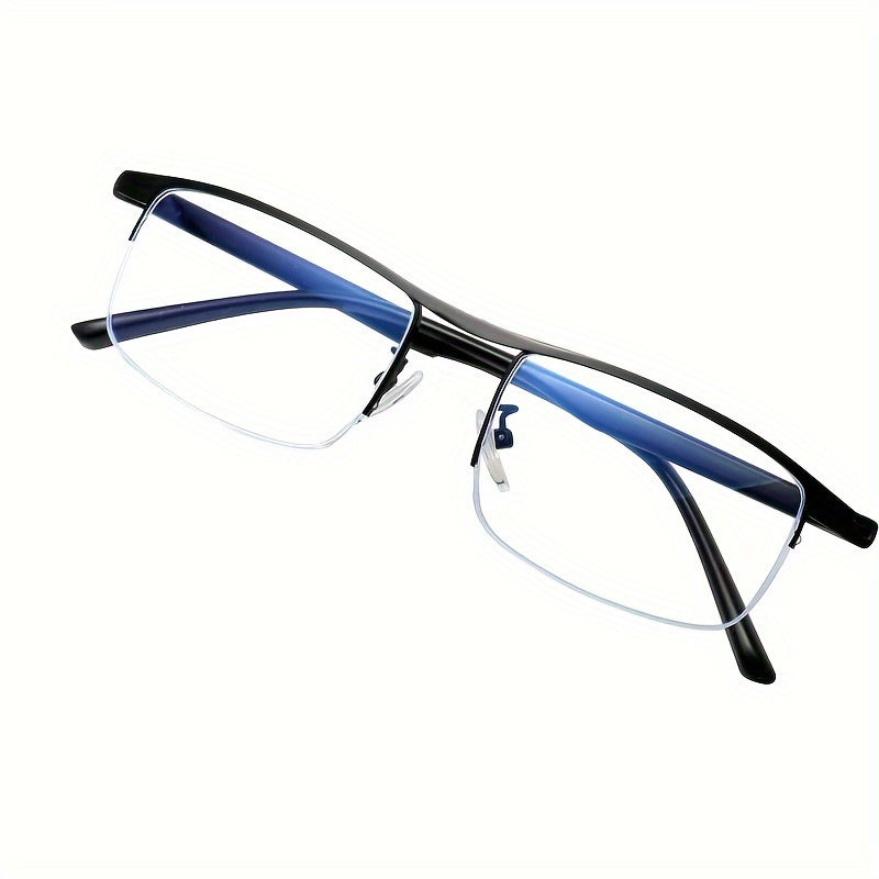 Unisex Dual-Purpose Reading Glasses with Blue Light Protection and Half-Frame