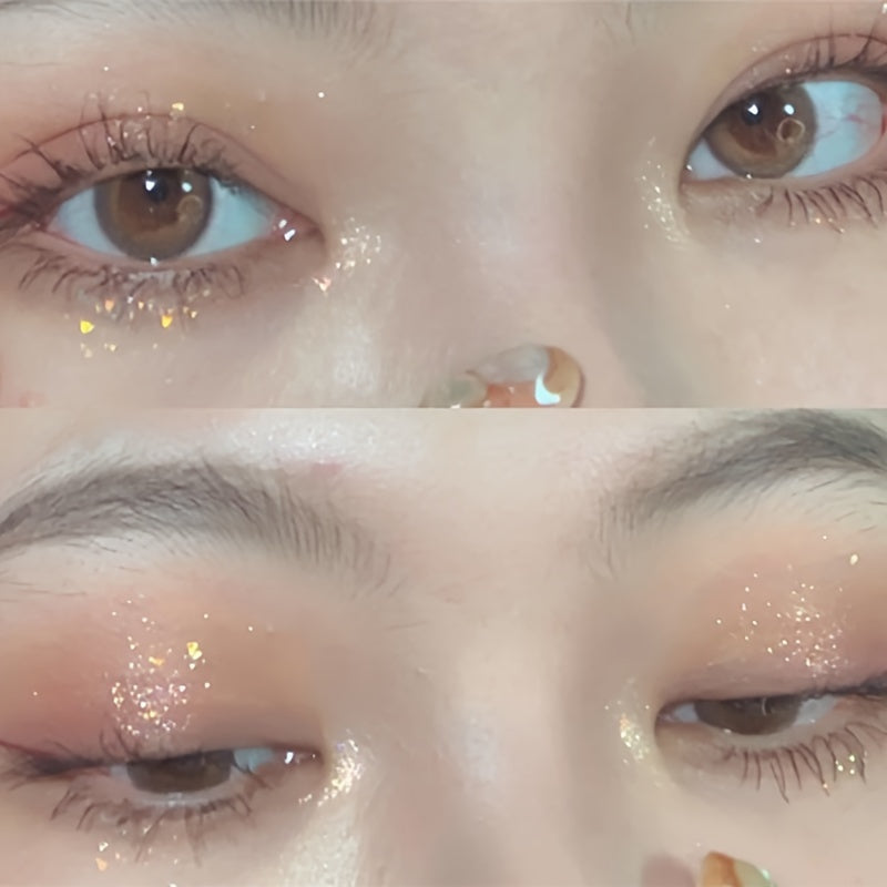 Женская палетка теней для век с блестками, 4 цвета, серо-коричневый с шиммером, роскошная