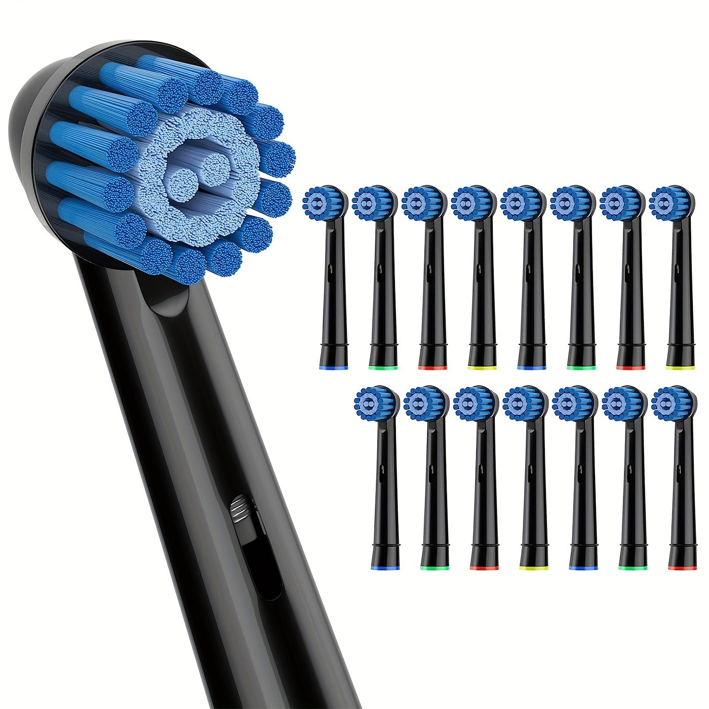 16 Pcs Soft Bristle Replacement Brush Heads for Electric Toothbrushes