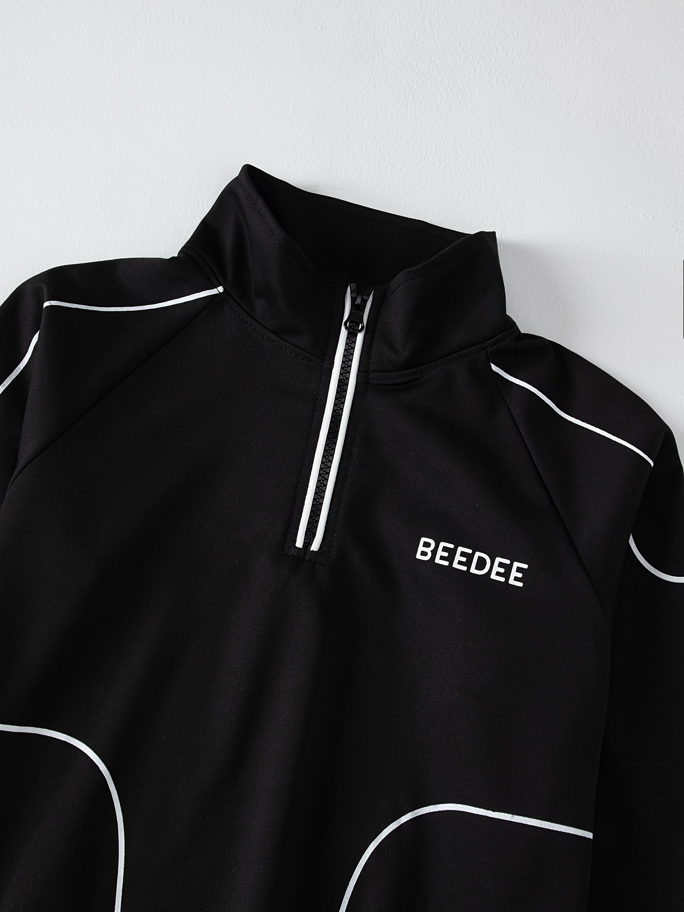 Boys' Polyester Casual Sportswear Set Includes Zip-Up Jacket and Joggers for Spring Fall Outdoor Activities