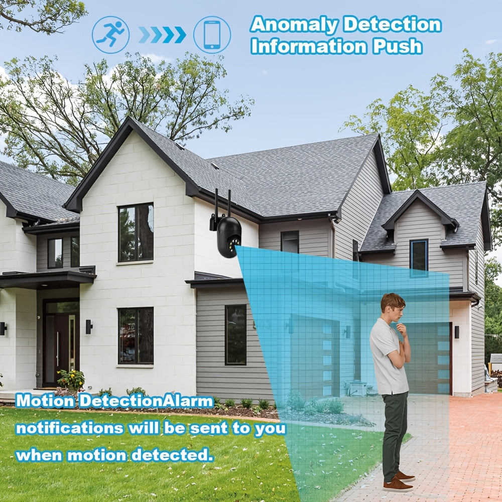 1080P HD ночное видение беспроводные камеры видеонаблюдения с ИИ-распознаванием, отслеживание человека, панорамный обзор, двусторонний звук для домашнего наблюдения