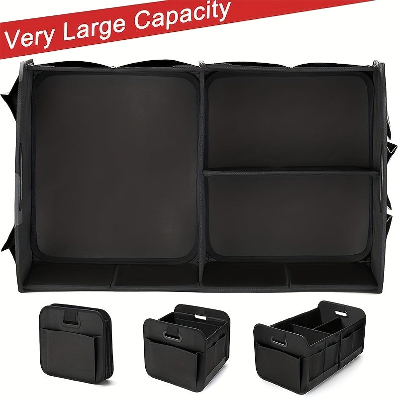 Car Trunk Storage Box Organizer, Durable Plastic, Large Capacity