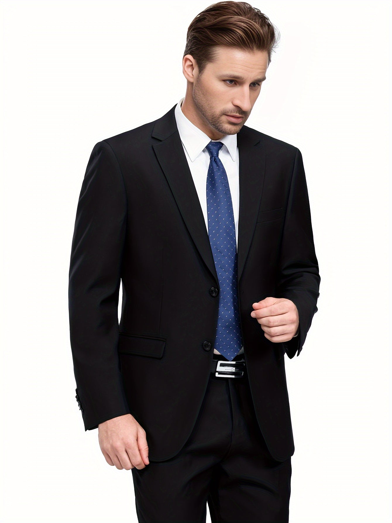 Men's Black Blazer Suit Jacket for Business Weddings All Occasions