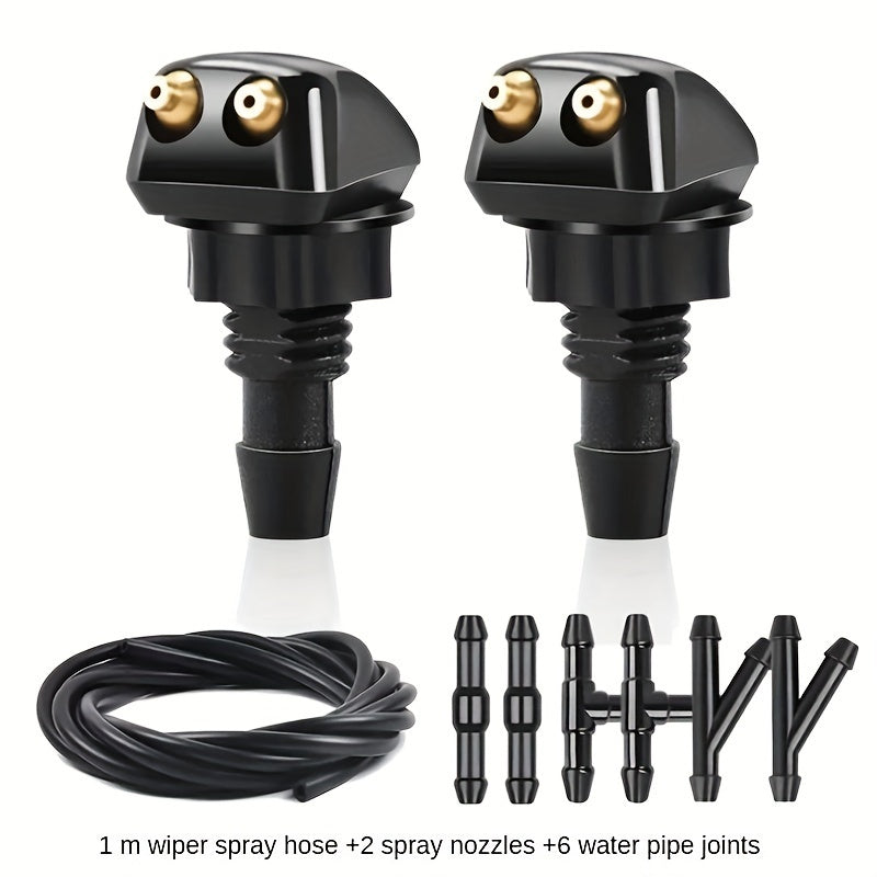 Kit de boquillas de silicona universal para parabrisas de coche con mangueras y conectores