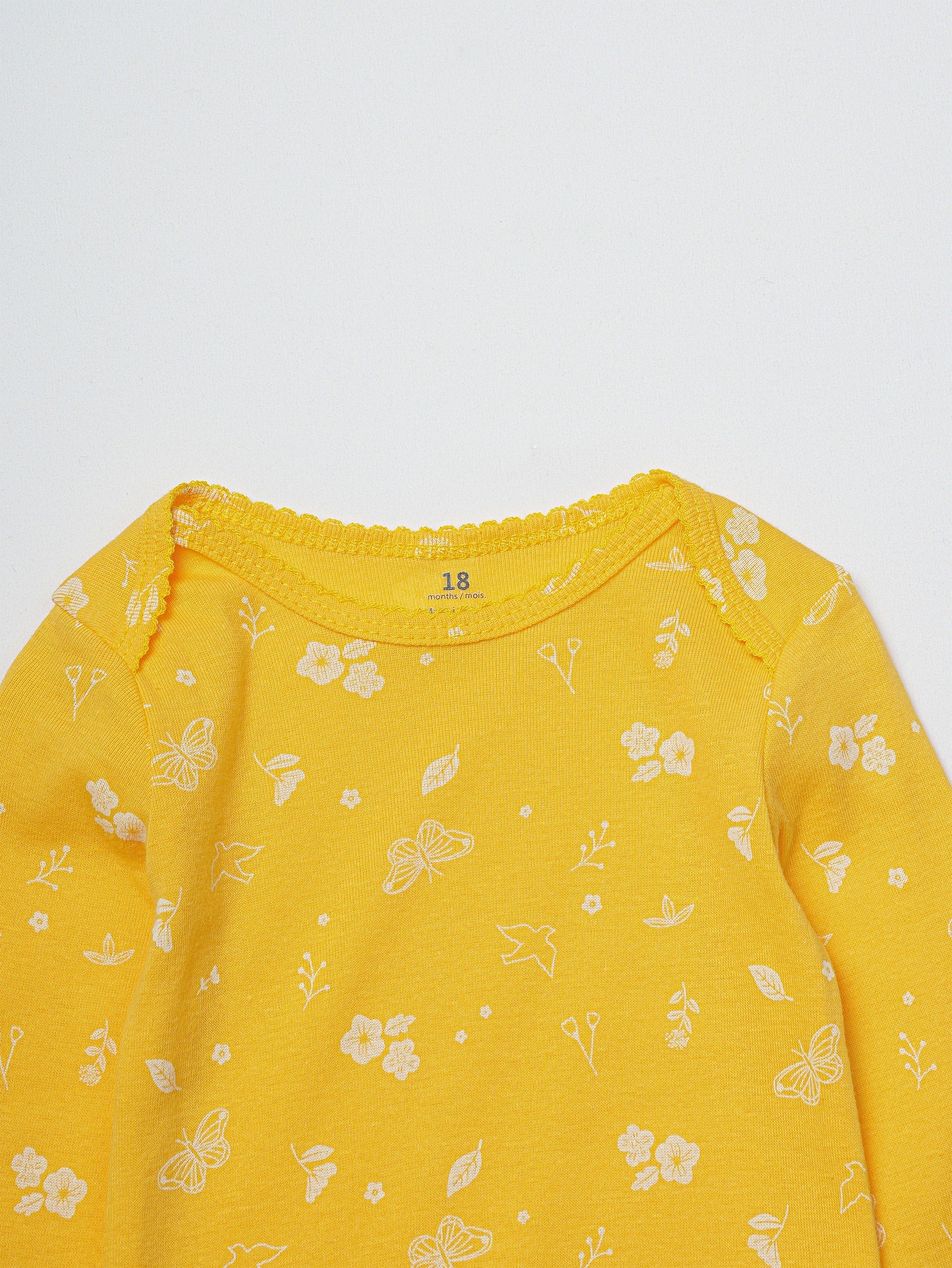 Set of 5 Baby Cotton Triangle Bodysuits with Cartoon Patterns for Infants and Toddlers