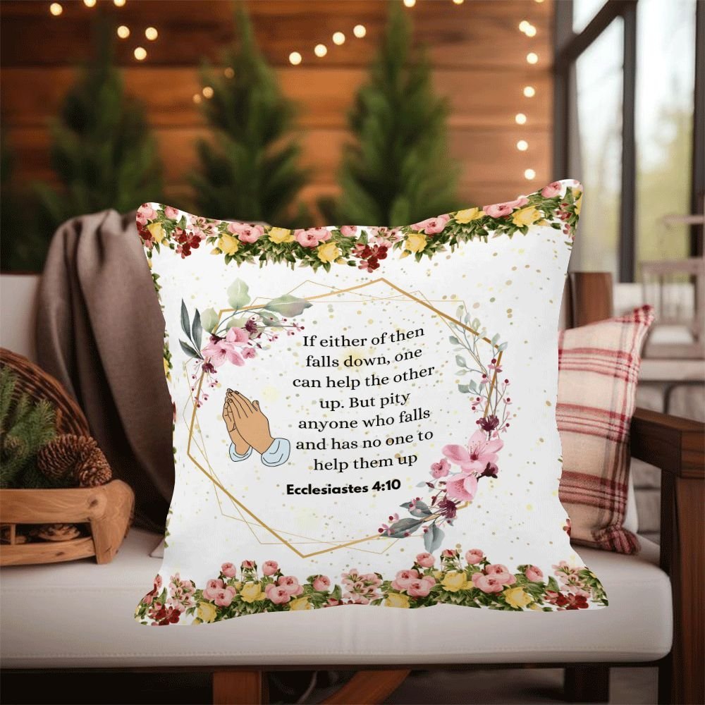 Ilhomlantiruvchi Injil oyati bilan toʻldirilgan yumshoq yostiq qoplami 45.72cm kvadrat yostiq uchun, yashash xonasi, yotoqxona, ochiq havoda sayohat uchun