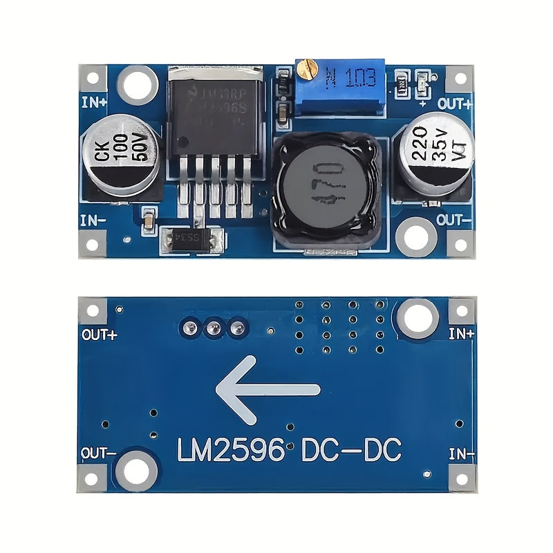 10-штук регулируемых по напряжению понижающих преобразователей DC-DC LM2596 высокой эффективности для монтажа на панель