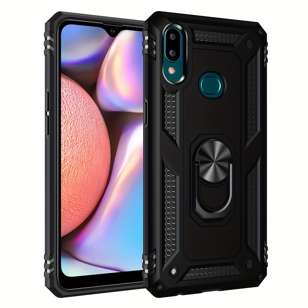 Shockproof Phone Case for Samsung Galaxy A Series with Ring Kickstand and Air Cushion Protection
