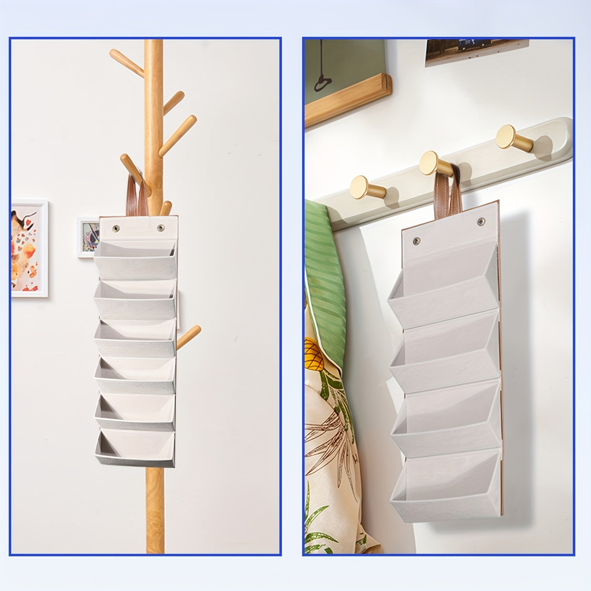 Eyewear Organizer with Foldable Travel Case and Multiple Slot Holders for Glasses Storage