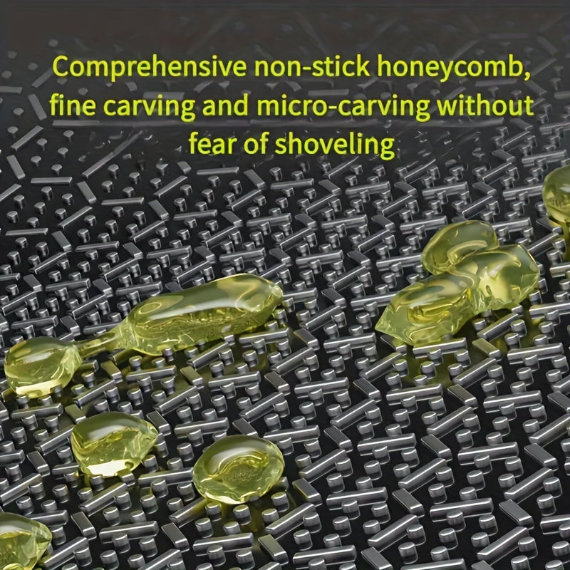 Stainless Steel Skillet with Honeycomb Design for Kitchen and Outdoor Cooking