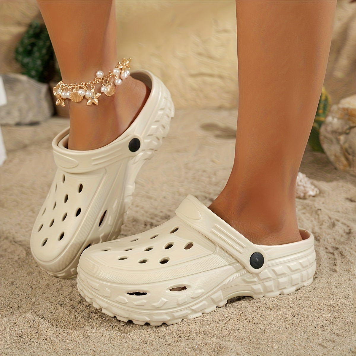 Women’s Thick-Soled Anti-Slip EVA Garden Shoes Casual Slip-On Mules Indoor Outdoor