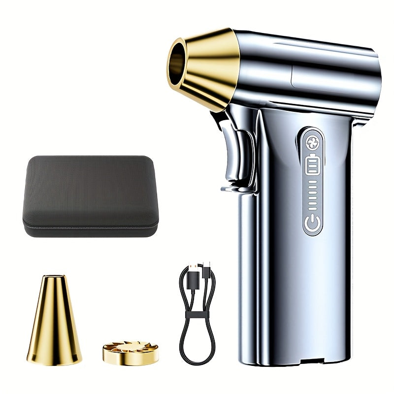 Portable Handheld Electric Blower with 130,000 RPM Brushless Motor USB Rechargeable for Dust Snow Leaves