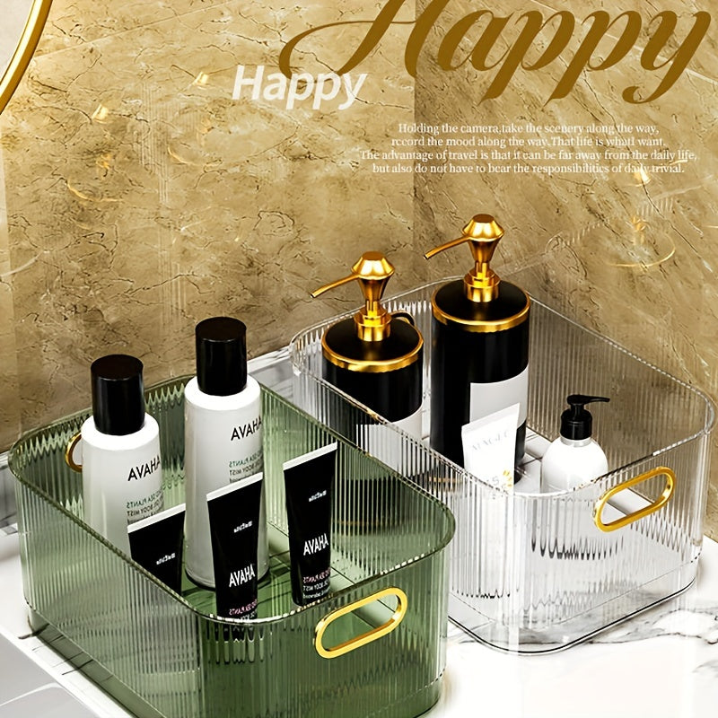 Desk Organizer Drawer Storage Box Transparent Plastic Makeup Bathroom Partition Dressing Table Container