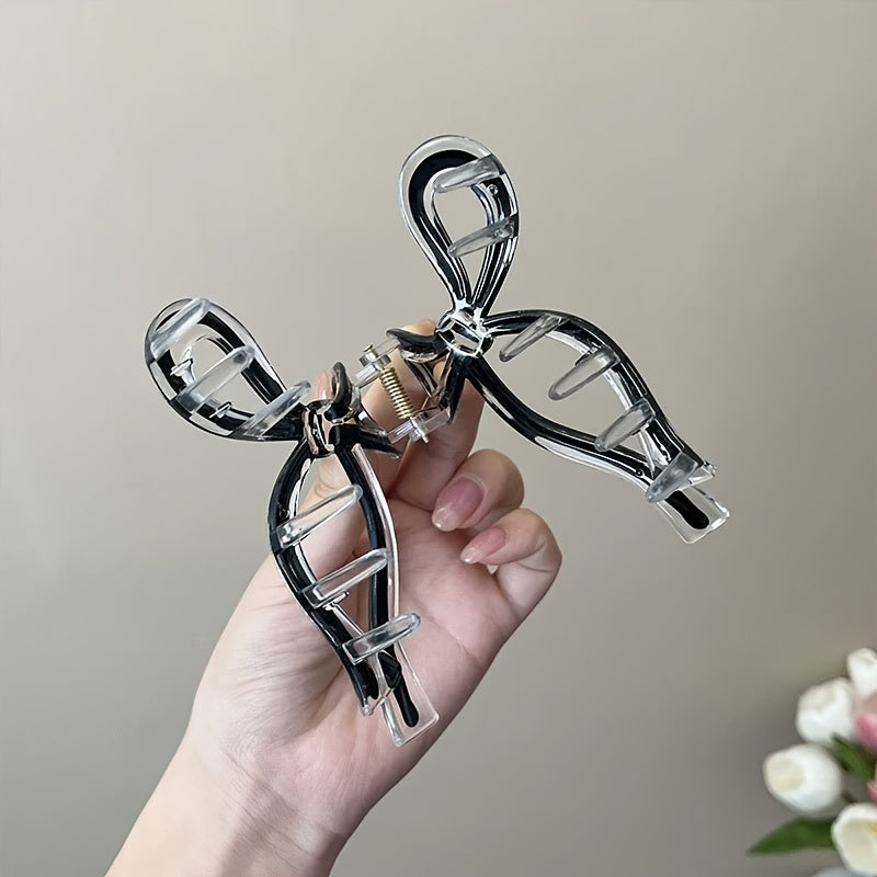 Large Bowknot Hair Clips Set for Securing Hairstyles Plastic Elegant Bohemian Butterfly Style