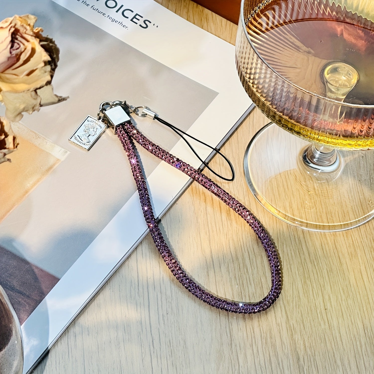 Women's Diamond Phone Lanyard Wrist Strap with Full Embellishments