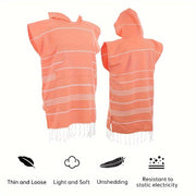 Hooded Cloak for Men and Women Multi-Functional Beach Towel Moisture-Absorbing Breathable Durable