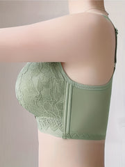 Plus Size Lace Minimizer Bra for Large Busts Full Coverage Adjustable Lingerie