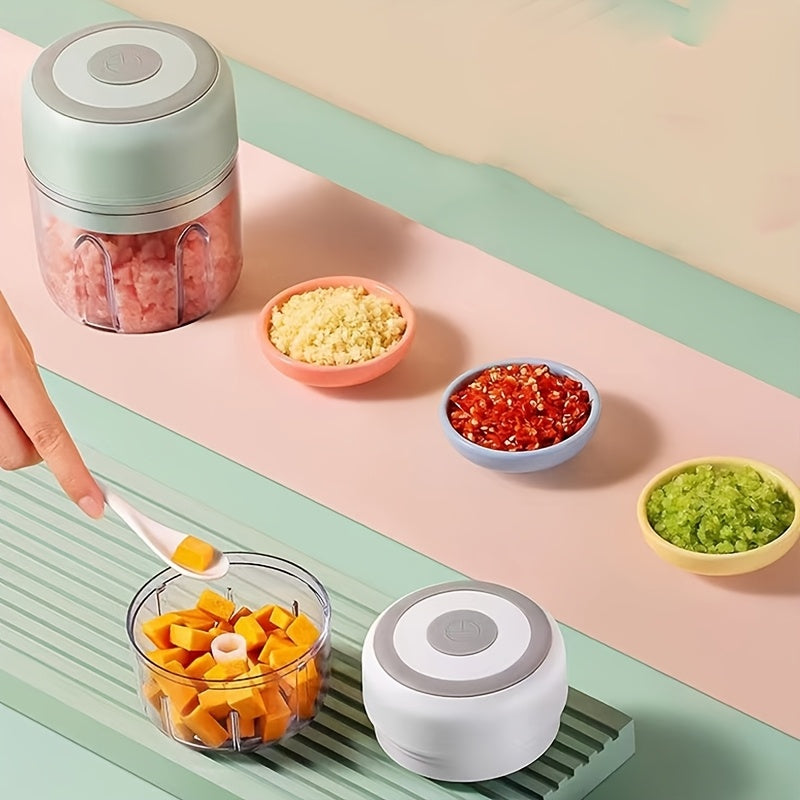 Compact USB Rechargeable Food Blender for Outdoor Use with 500mAh Battery