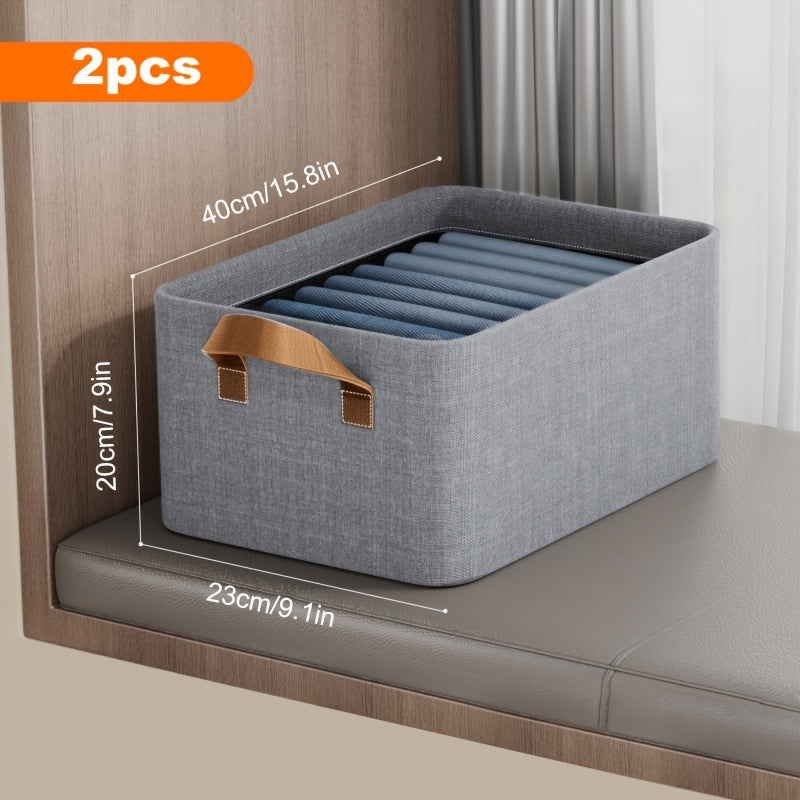 Cajas de almacenamiento plegables con marcos de metal para ropa y juguetes, gran capacidad