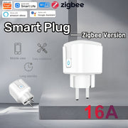 Enchufe inteligente Zigbee estándar europeo 110V/220V empotrado compatible con Alexa